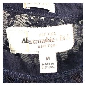 Lace Navy blue crop top